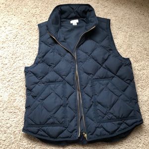 J.Crew navy puffer vest size L